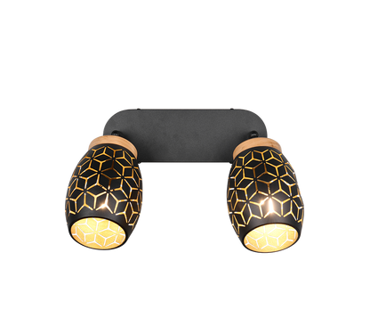 Bidar spotlight 2-pc E14 matt black/gold — R81572080