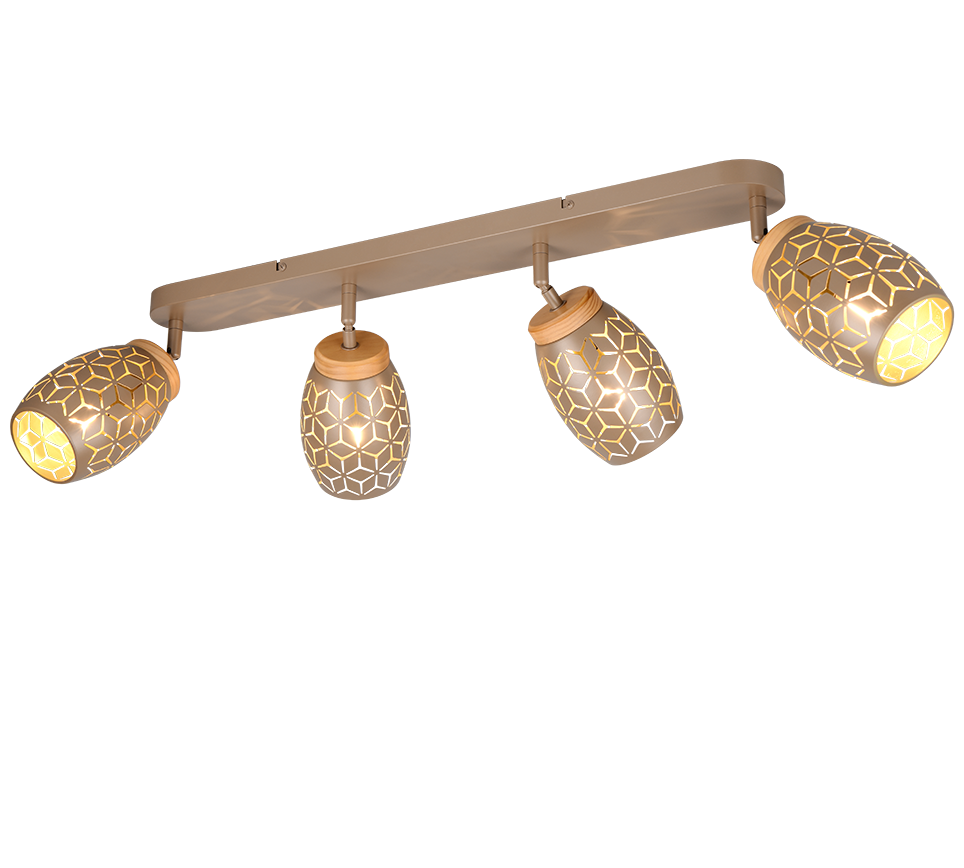 Bidar spotlight 4-pc E14 coffee brown — R81574065