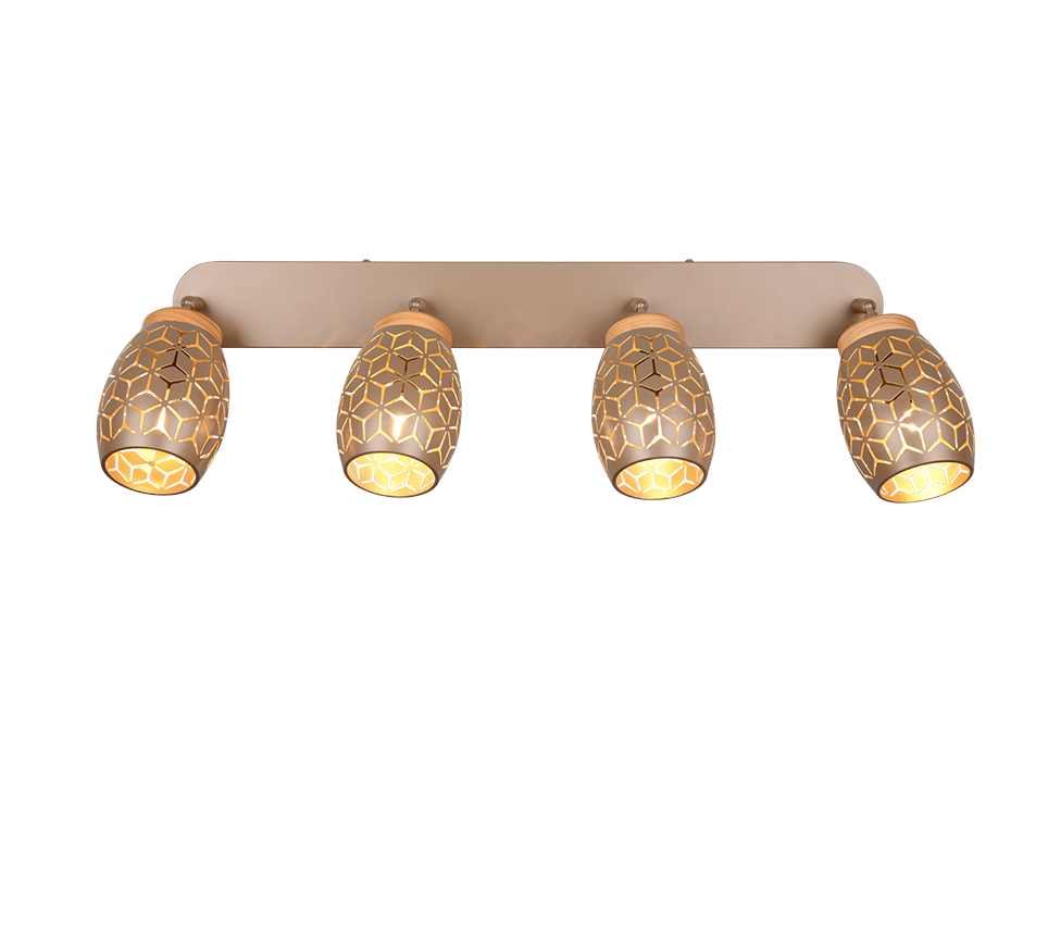 Bidar spotlight 4-pc E14 coffee brown — R81574065