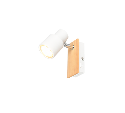 Pierre spot 1-pc matt white/wood — R81981731