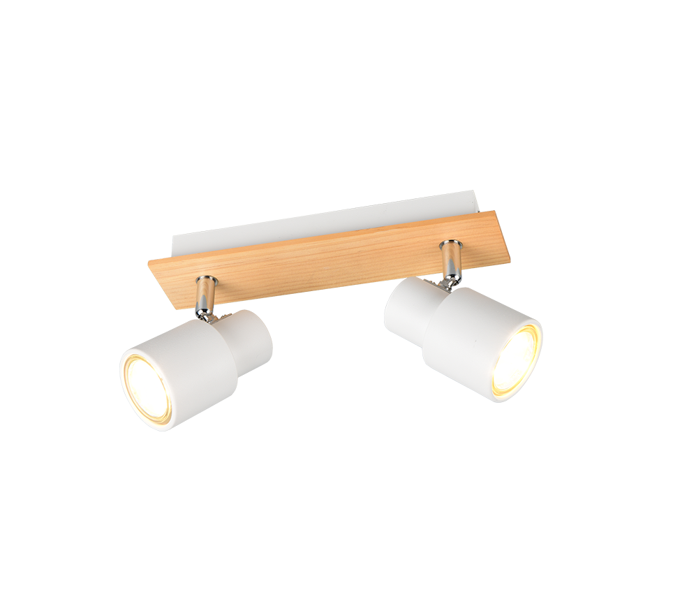 Pierre spot 2-pc matt white/wood — R81982031