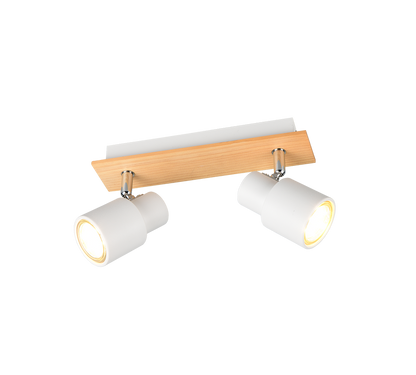 Pierre spot 2-pc matt white/wood — R81982031