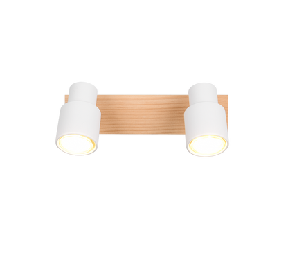 Pierre spot 2-pc matt white/wood — R81982031