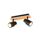 Pierre spot 2-pc matt black/wood — R81982032