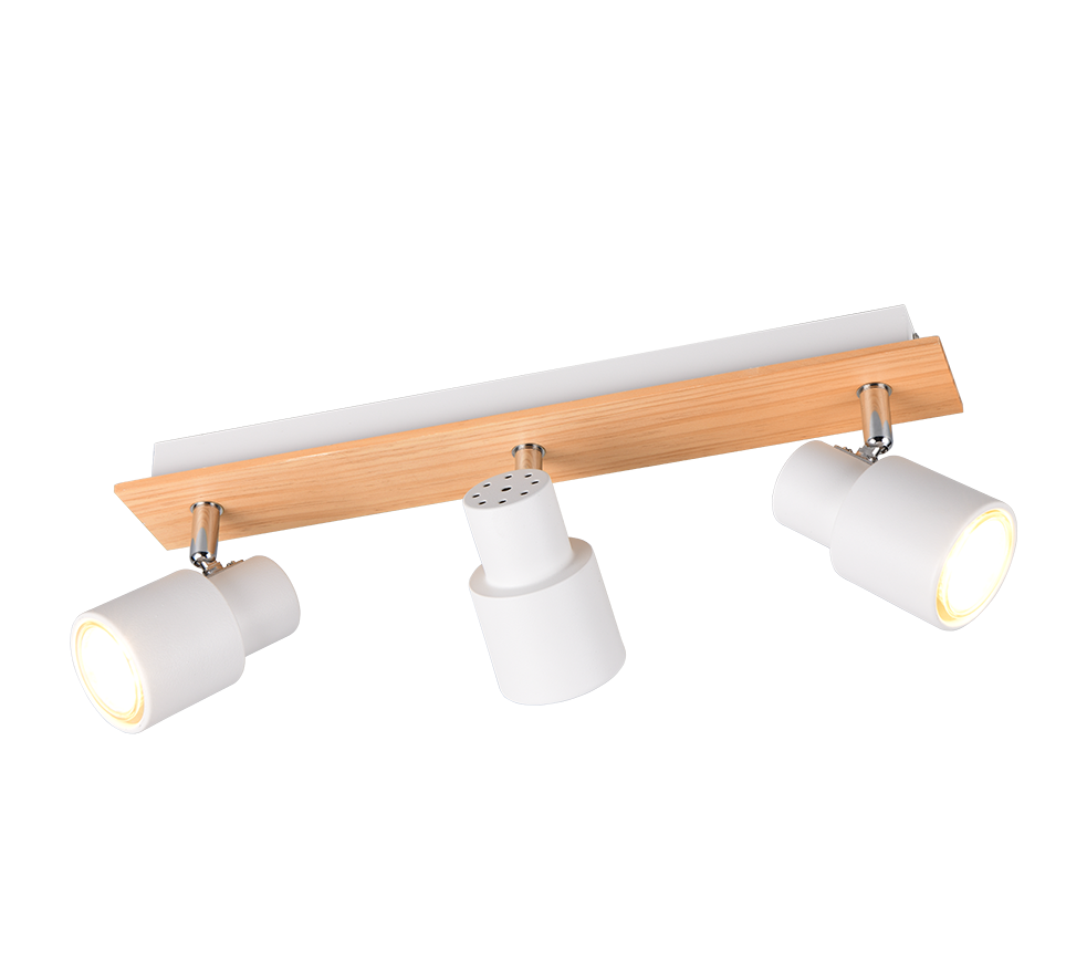 Pierre spot 3-pc matt white/wood — R81983031