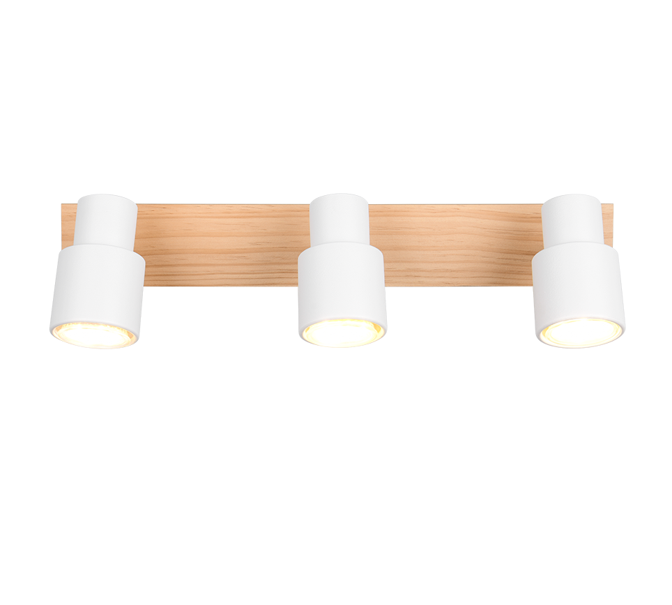 Pierre spot 3-pc matt white/wood — R81983031