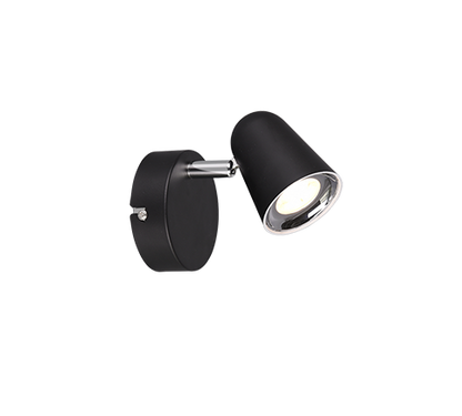 Toulouse LED spotlight 1-pc matt black — R82121132