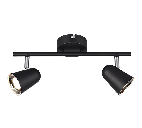 Toulouse LED spotlight 2-pc matt black — R82122132