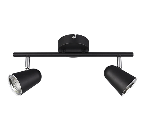 Toulouse LED spotlight 2-pc matt black — R82122132