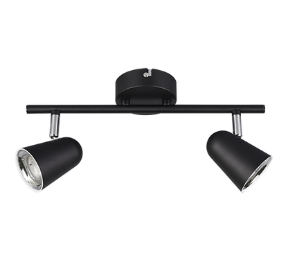 Toulouse LED spotlight 2-pc matt black — R82122132