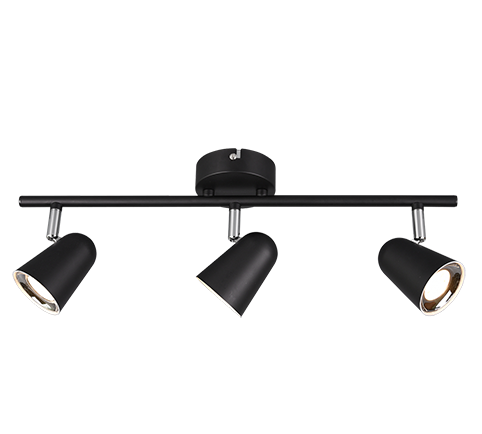 Toulouse LED spotlight 3-pc matt black — R82123132