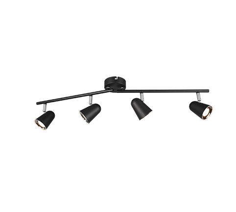 Toulouse LED spotlight 4-pc matt black — R82124132