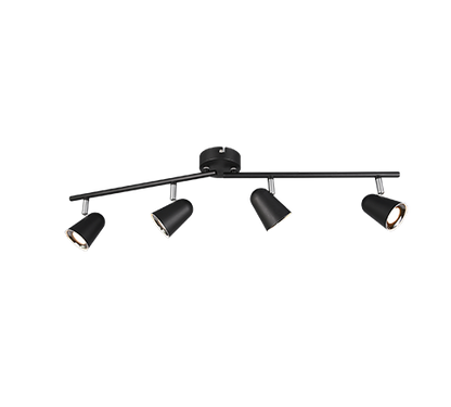 Toulouse LED spotlight 4-pc matt black — R82124132