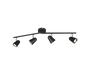 Toulouse LED spotlight 4-pc matt black — R82124132