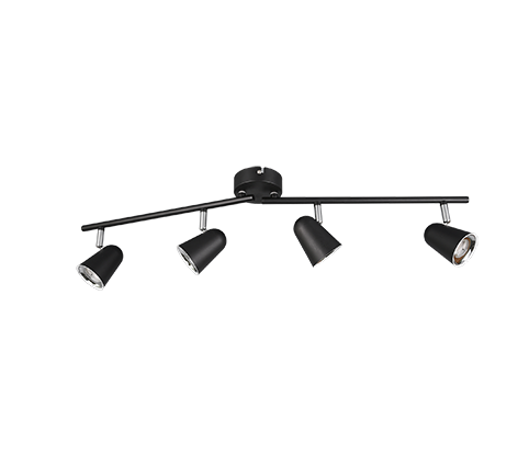 Toulouse LED spotlight 4-pc matt black — R82124132