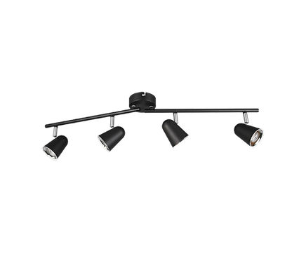 Toulouse LED spotlight 4-pc matt black — R82124132
