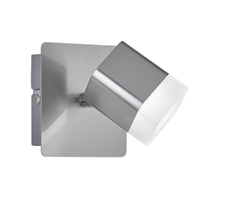 Roubaix LED spotlight 1-pc brushed steel — R82151107