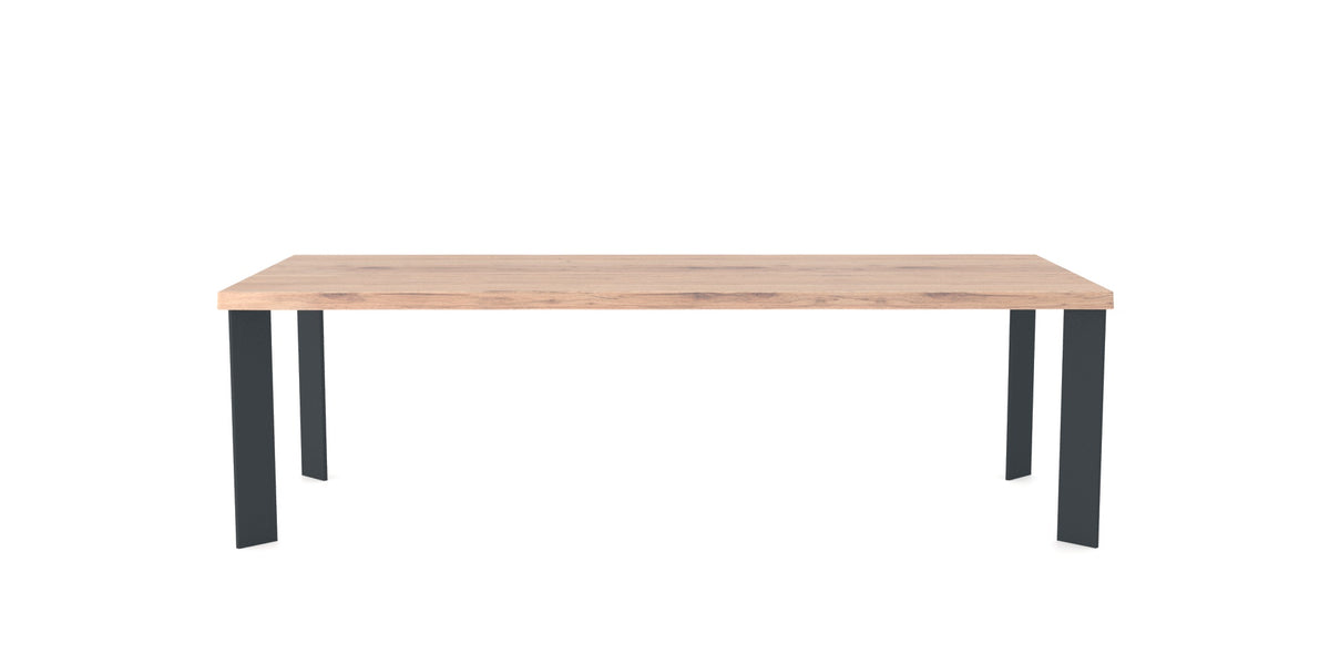 Devina Nais Dining Table Seattle - Line (Iron Base) — manufacturer image, example finish and configuration