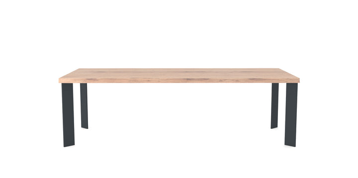 Devina Nais Dining Table Seattle - Line (Iron Base) — manufacturer image, example finish and configuration
