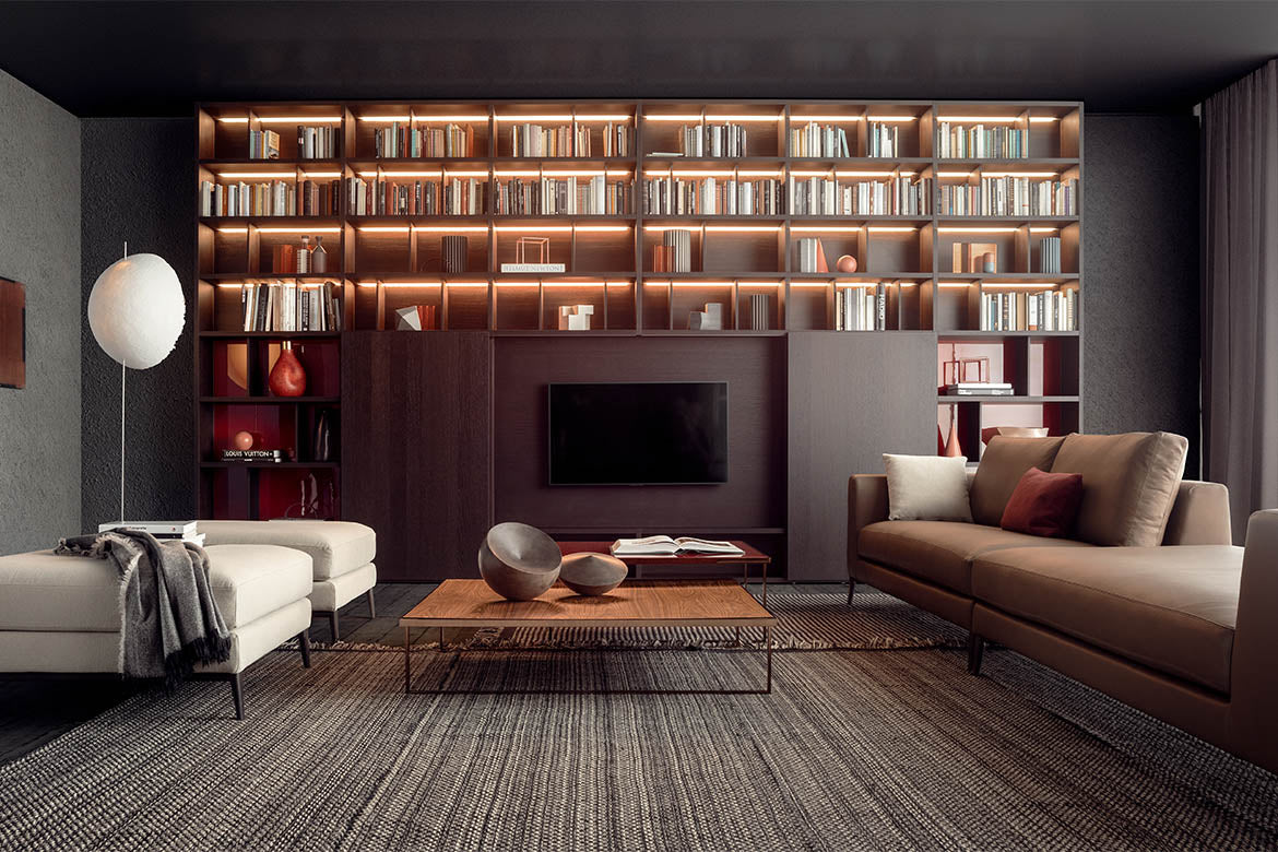 Pianca Spazioteca Column Assemblies H273 - Layouts B, D, J, M, Q | Pianca