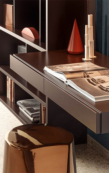 Pianca Spazioteca Column Assemblies H273 - Layouts A, B, P, W87-180 cm | Pianca