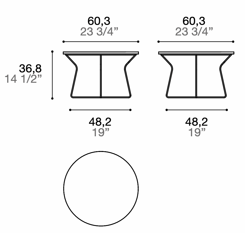 Manufacturer technical drawing for TU60; line illustration, not a product photograph.