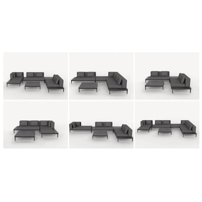 Bizzotto Matrix Charcoal Sofa 2 seats — Bizzotto