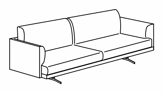 Manufacturer technical drawing for DC2AD1; line illustration, not a product photograph. The source illustrates the right-hand configuration. Order the handedness identified by this listing’s article code.