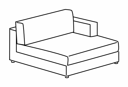 Manufacturer technical drawing for DCAHSD4; line illustration, not a product photograph. The source illustrates the right-hand configuration. Order the handedness identified by this listing’s article code.