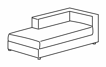 Manufacturer technical drawing for DCATBS1; line illustration, not a product photograph. The source illustrates the right-hand configuration. Order the handedness identified by this listing’s article code.