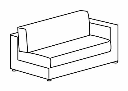 Manufacturer technical drawing for DCATSS1; line illustration, not a product photograph. The source illustrates the right-hand configuration. Order the handedness identified by this listing’s article code.