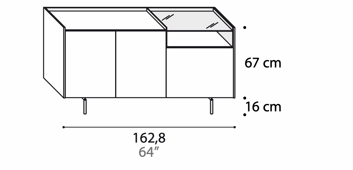 Manufacturer technical diagram of Alf DaFrè Diko PCD719 / PCD719A. Diagram is not a finish photograph.