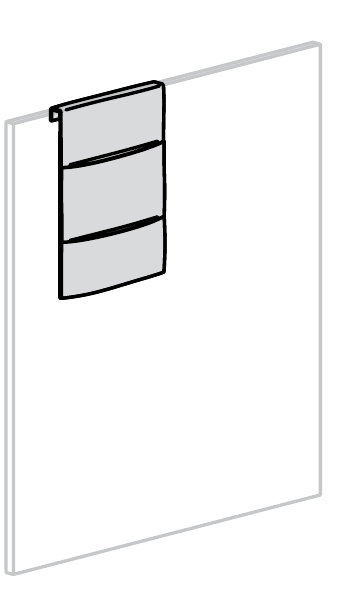 Technical diagram — Alf DaFrè WSA146 leather pocket organiser only; wall panel excluded