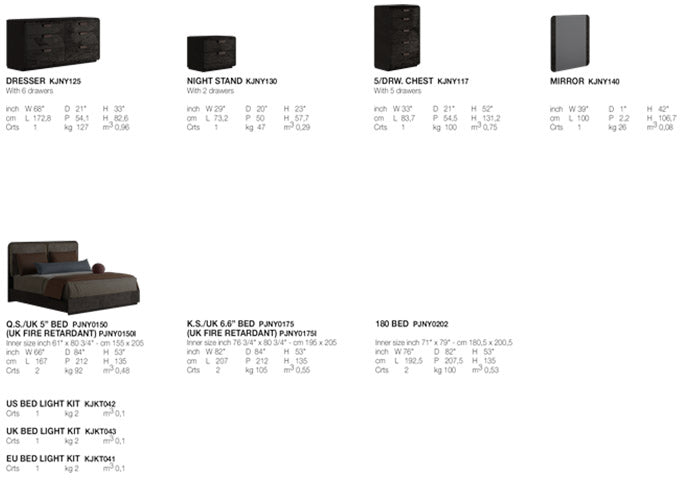 ALF Italia Bedroom Furniture Set NYX