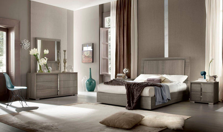 ALF Italia Tivoli bed — bedroom set, grey oak