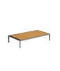 Unopiù Treble Rectangular coffee table in aluminium with | Unopiù