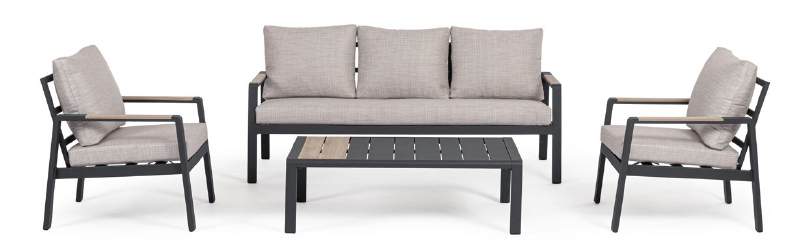 Bizzotto Elna Charcoal Sofa SET4, article 0662773