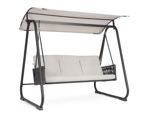 Bizzotto Dedalo Light Grey Swing Chair 3 seats, article 0790235