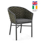 Bizzotto Margalida charcoal and green armchair 0666178, supplier UK specification