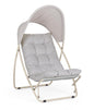 Bizzotto Taito lounge armchair, article 0790609, beige frame, grey cushion and canopy