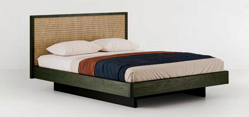 Bolzan Awase Bed — representative catalogue photograph; finish and upholstery may differ