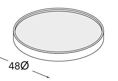 Bolzan Basic Round Tray — manufacturer image or catalogue diagram