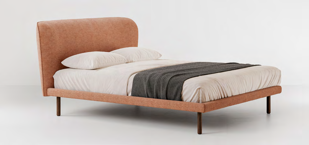 Bolzan Corolle Plane Bed — representative catalogue photograph; finish and upholstery may differ