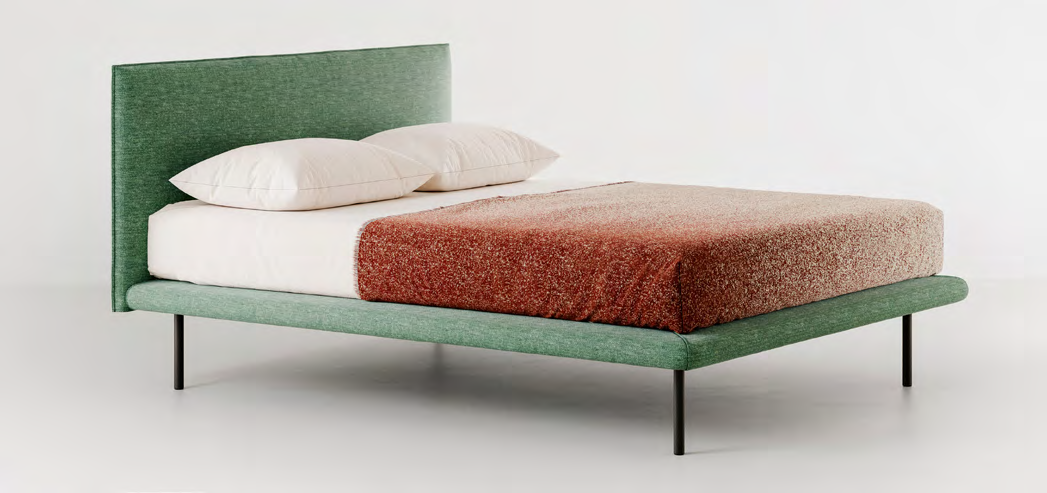 Bolzan Eden Bed — representative catalogue photograph; finish and upholstery may differ