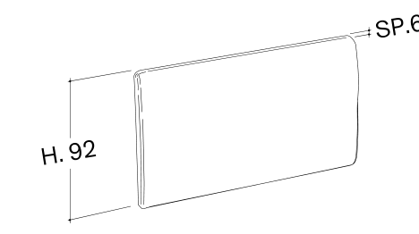 Bolzan Eden Headboard — manufacturer image or catalogue diagram