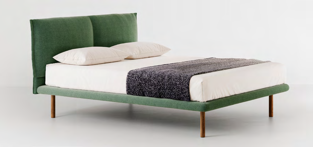 Bolzan Eden Soft Bed — representative catalogue photograph; finish and upholstery may differ