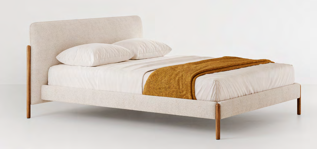 Bolzan Flag Bed — representative catalogue photograph; finish and upholstery may differ
