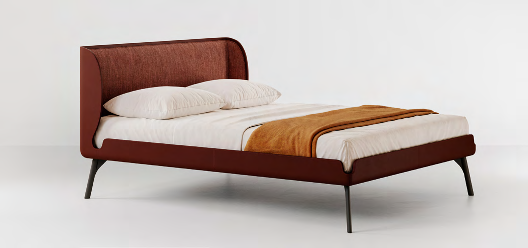 Bolzan Gabri Bed — representative catalogue photograph; finish and upholstery may differ