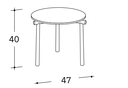 Bolzan Jack Coffee Table — manufacturer image or catalogue diagram