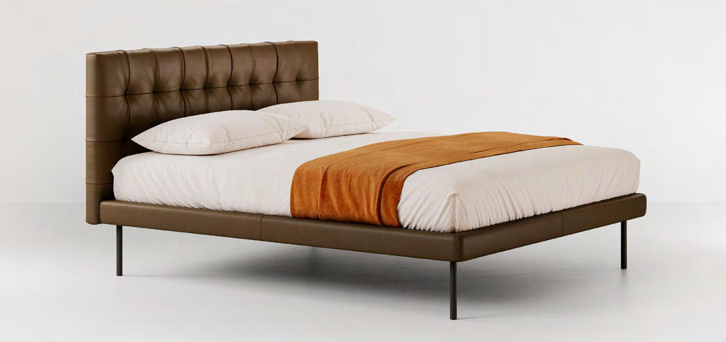 Bolzan Metropolitan Deluxe Bed — representative catalogue photograph; finish and upholstery may differ